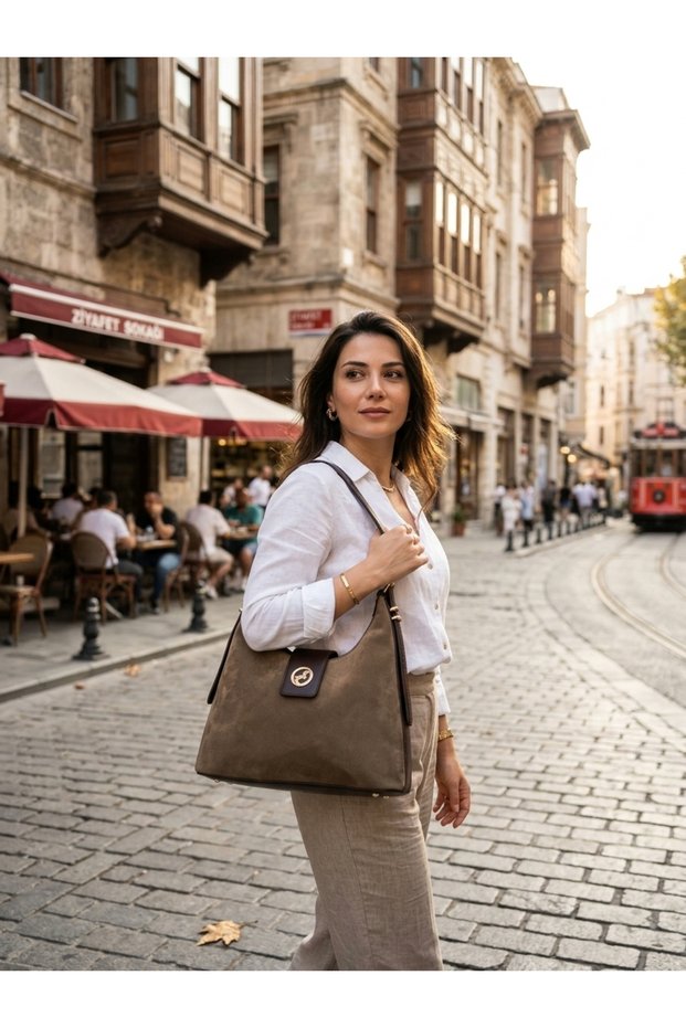 New Season Women's Baguette Bag: Faux Leather Casual-Chic Shoulder Bag