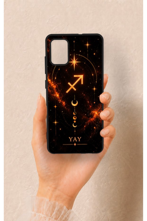 Samsung A51 Compatible Silicone Case with Sagittarius Zodiac Sign Design