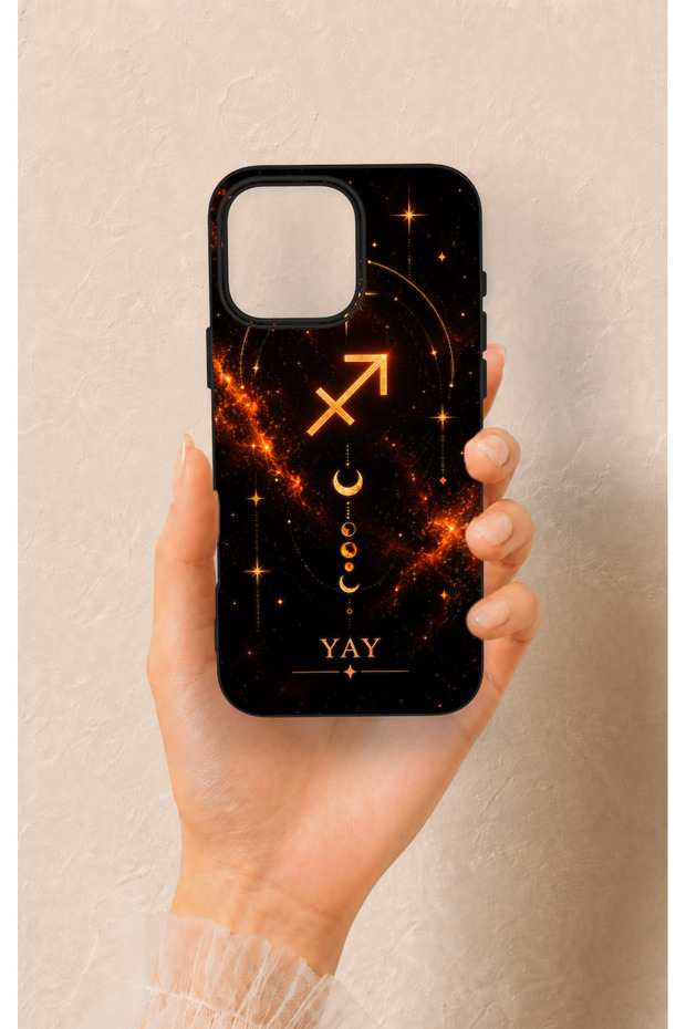 iPhone 16 Pro Max Compatible Silicone Case with Zodiac Sign Pattern