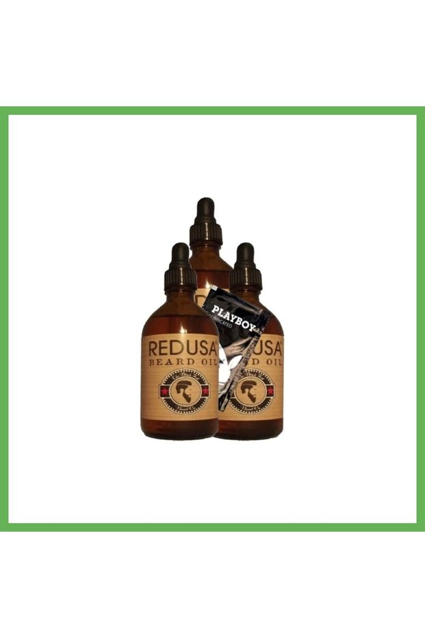 Redusa Cobalt Beard Care Oil, 3 Bottles of 100 ml + Free Gel GEN01
