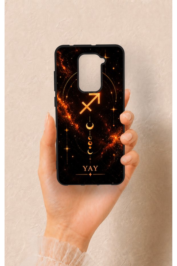 Redmi Note 9 Compatible Silicone Case with Sagittarius Zodiac Sign Design