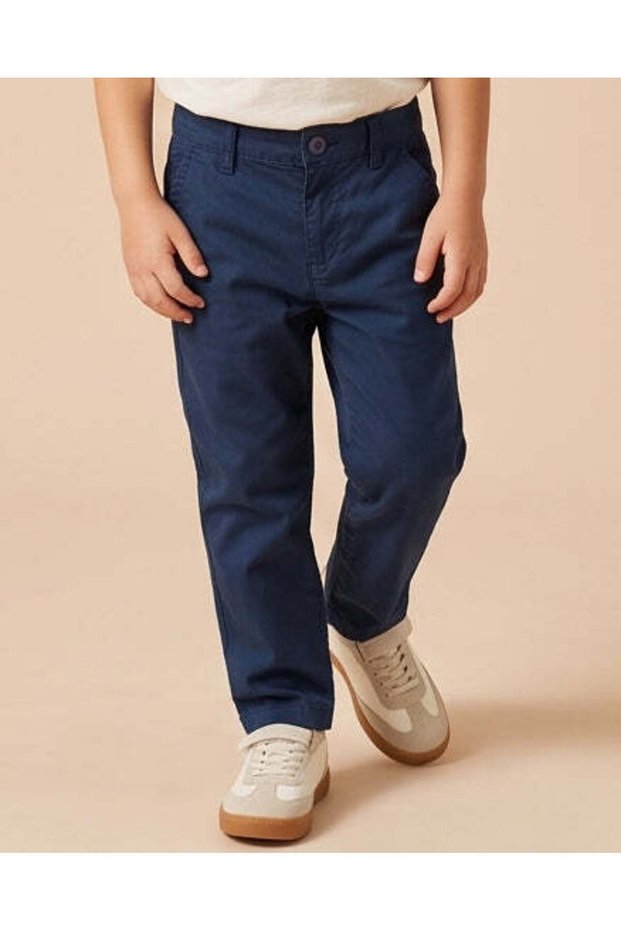 Boys Navy Regular Fit Chino Trousers