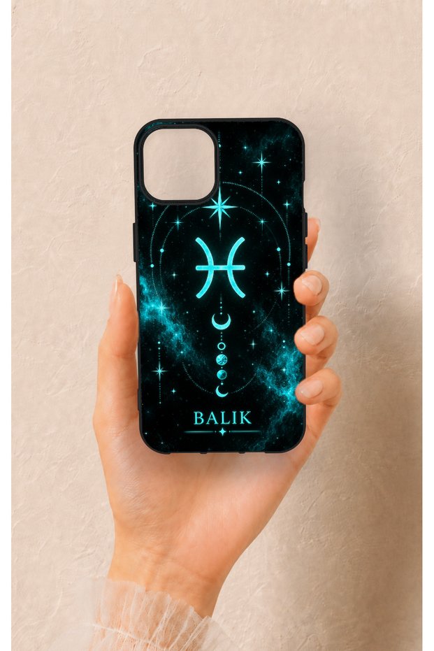 iPhone 14-Compatible Silicone Case with a Pisces-Themed Pattern