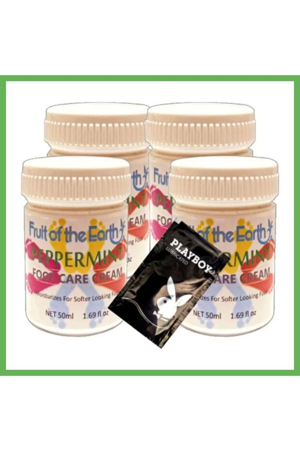Super Peppermint 4-Pack Foot Care and Deodorizing Cream 50 ml + 1 Gift GEN01