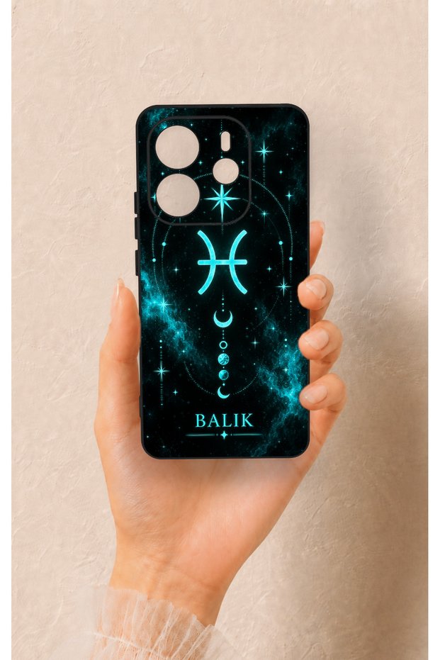 Redmi Note 14 4G-Compatible Silicone Case with Pisces-Themed Pattern