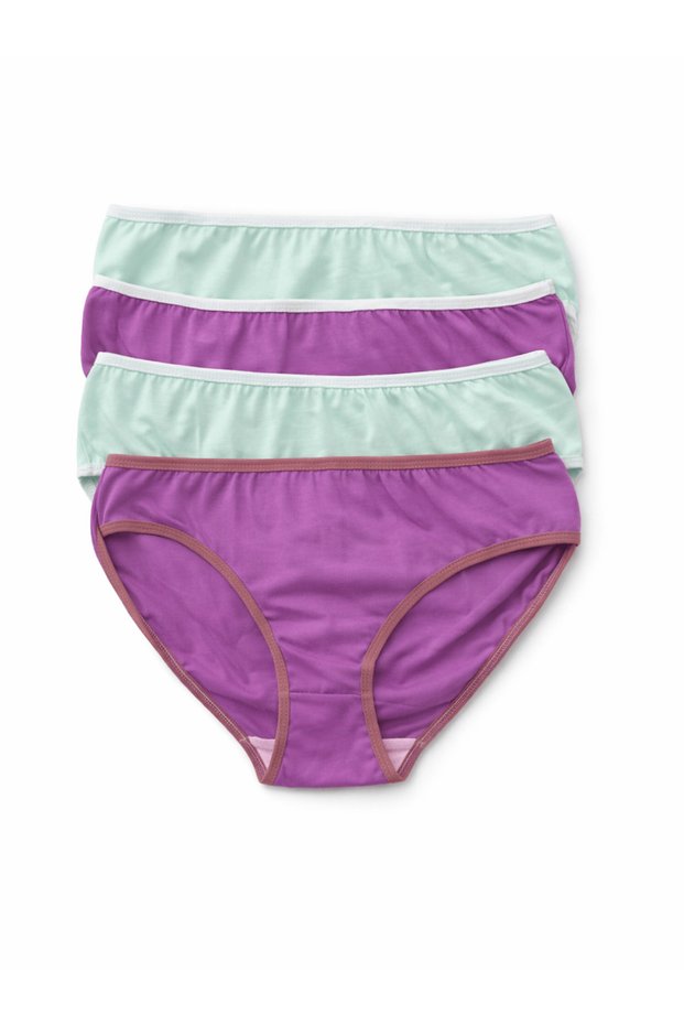 Women's Panties - 0019 - 4-Pack - Aqua Green & Purple