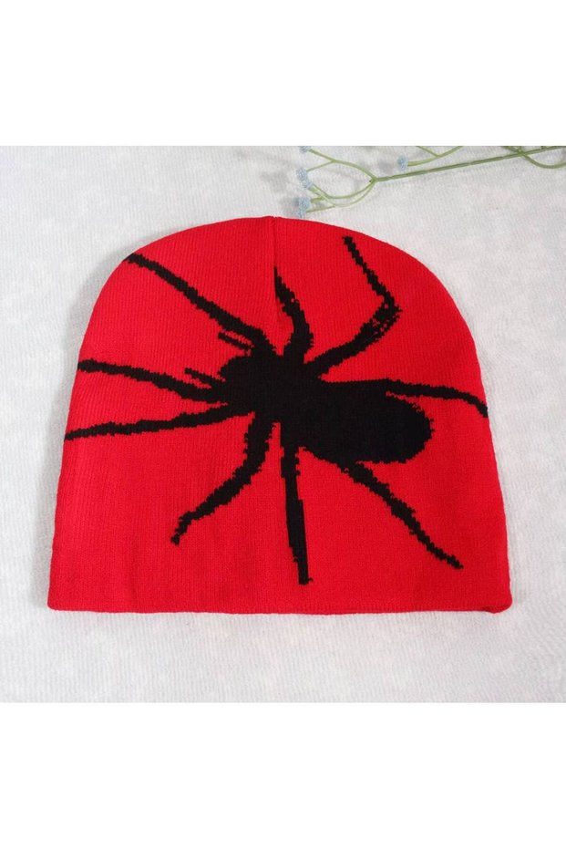 SPECIAL EDITION TARANTULA PRINT 100% Cotton 3-PLY FULL-WINTER LARGE SIZE MEN'S GOTHIC SWEAT BEANIE. THIS PRODUCT IS NOT MADE OF WOOL