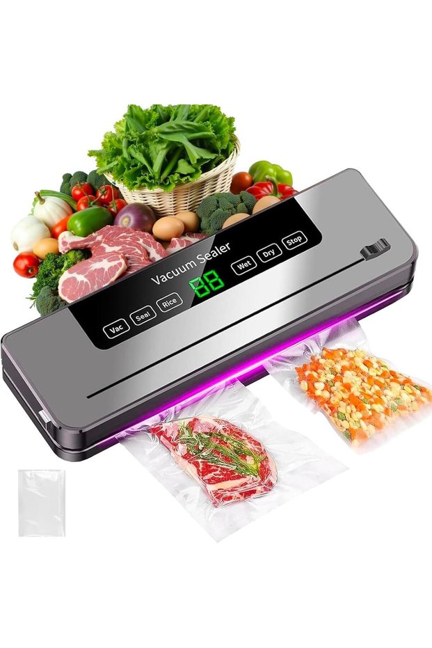 Vacuum Sealer Machine with Wet and Dry Modes, LED Display