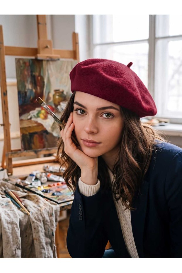 Women's Winter French Felt Artist Beanie
