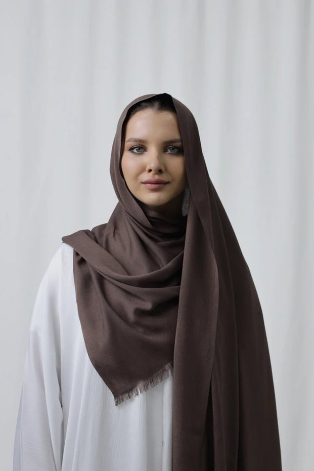 Cotton & Polyster -Pashmina Hijab – 185 × 75 cm | Soft & Elegant