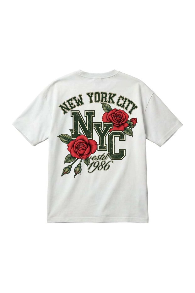 NEWYORK Printed Unisex Oversized T-Shirt