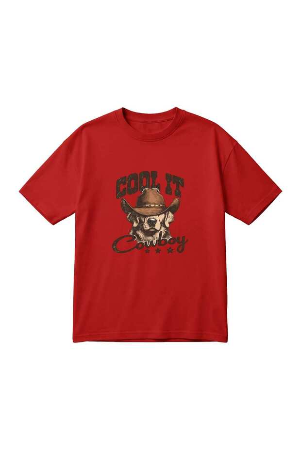 Unisex Oversized T-Shirt with Cowboy Print
