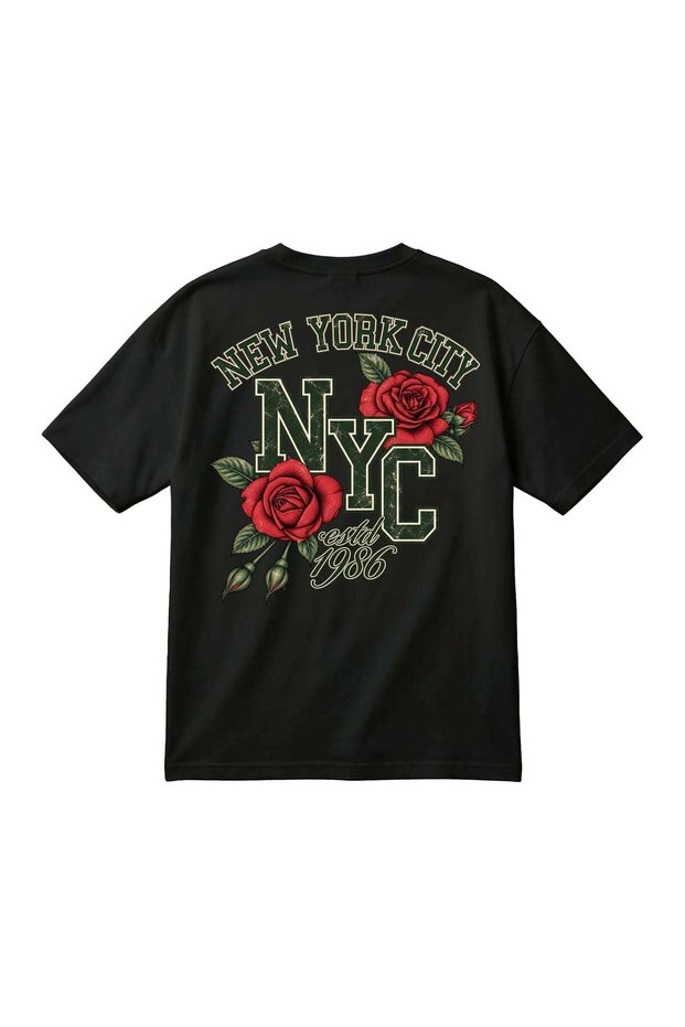 NEWYORK Printed Unisex Oversized T-Shirt