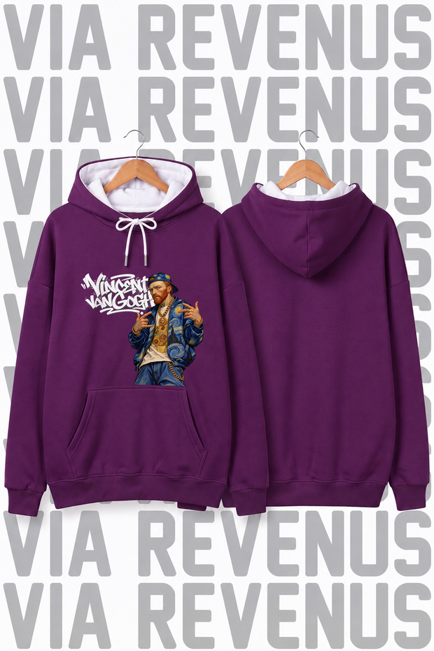 Van Gogh Print Unisex Oversized Hoodie