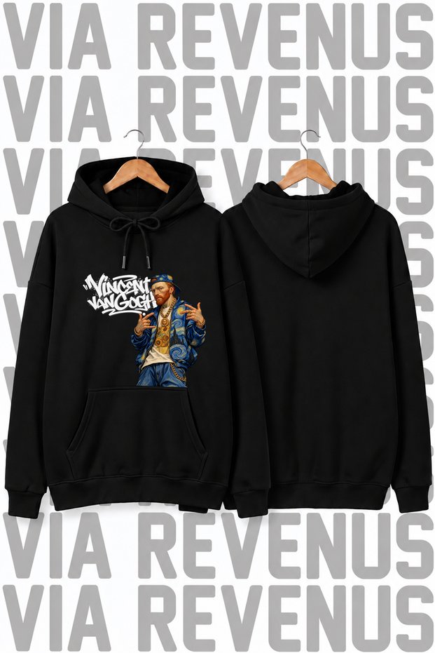 Van Gogh Print Unisex Oversized Hoodie