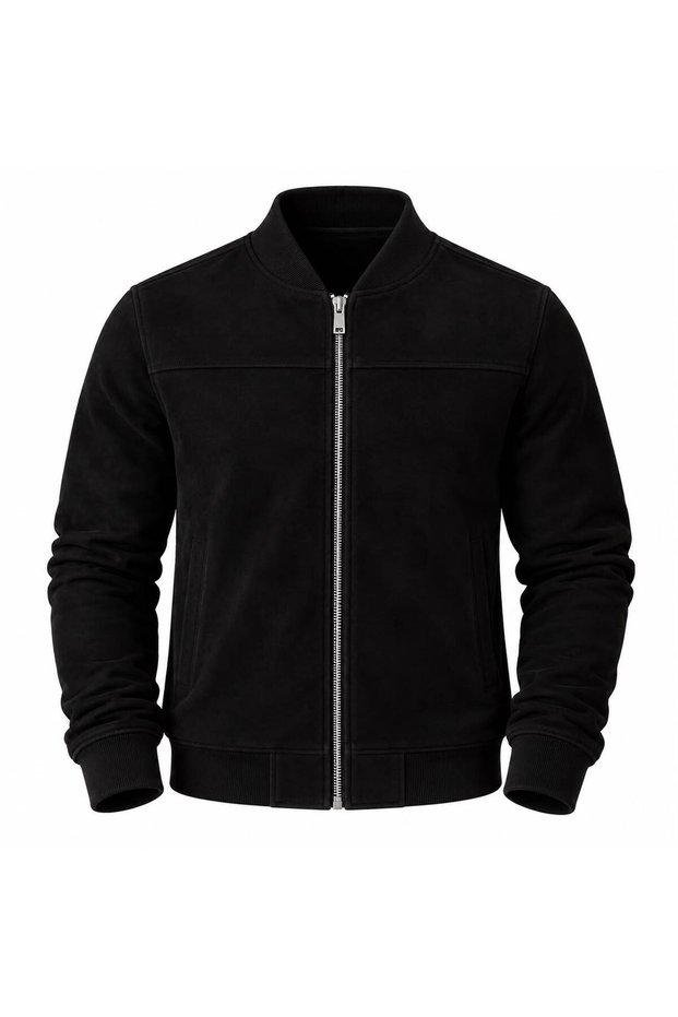 Basic Bomber College Transitional Suede Jacket