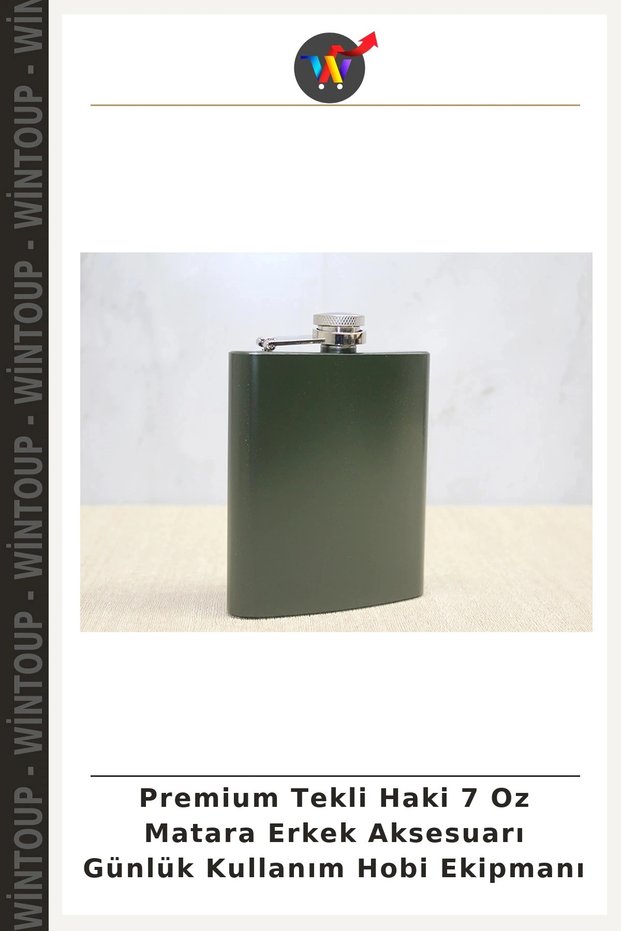 Premium Single Khaki 7 Oz Water Bottle—Men's Accessory for Everyday Use and Hobbies