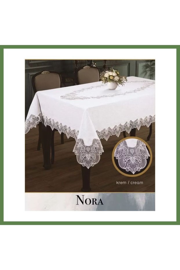 155x260 cm Nora Model Crepe Linen Tablecloth—Stylish Home Decor HB006
