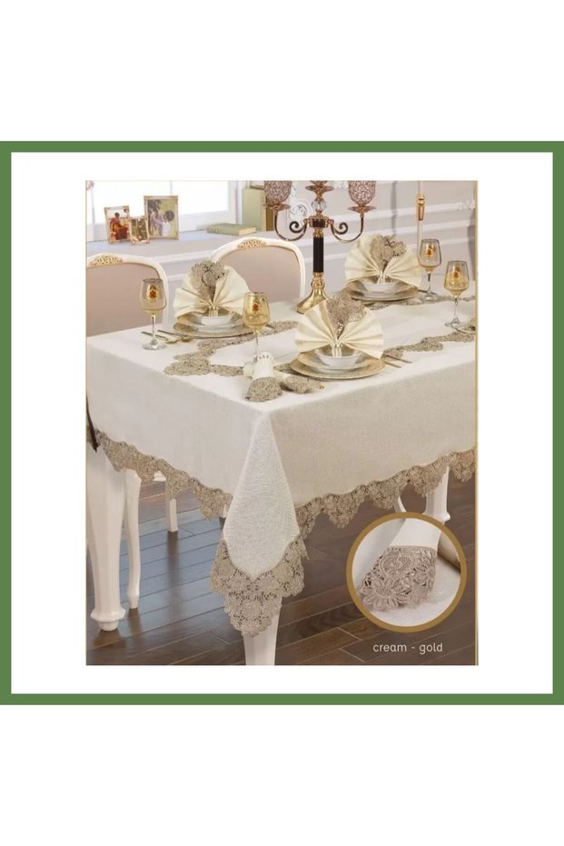 Angles Flora Handmade 17-Piece 8-Person 165 × 265 cm Table Set HB006