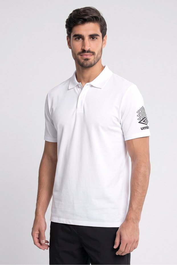 Men Sportswear Fit Short Sleeve Outdoor Polo Shirt, White
