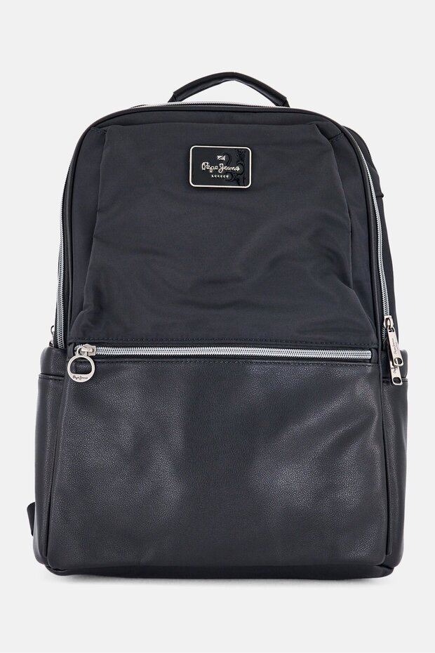 Women Brand Logo Backpack, Black