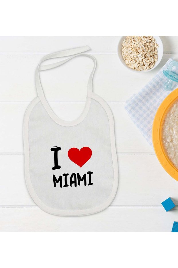 BK Kids "I Love Miami" Design Baby Bib - Model 1 en121483
