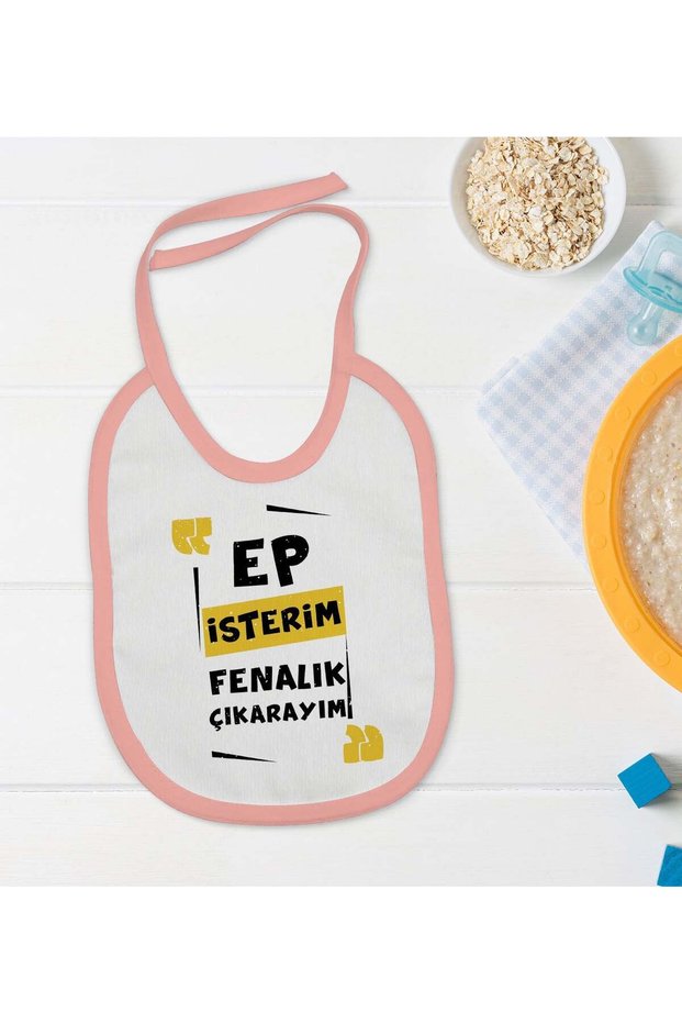BK Kids "I Want an Episode" Pink Baby Bib with Design - 1 en125038