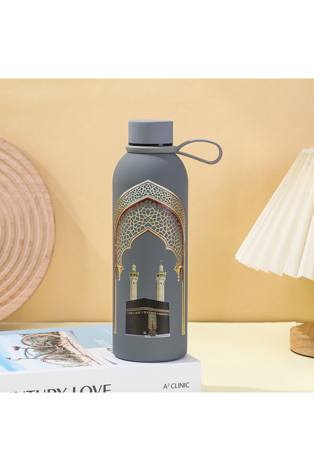 كوب معزول من الفولاذ المقاوم للصدأ بطباعة ثلاثية الأبعاد، محمول للمشروبات الساخنة والباردة