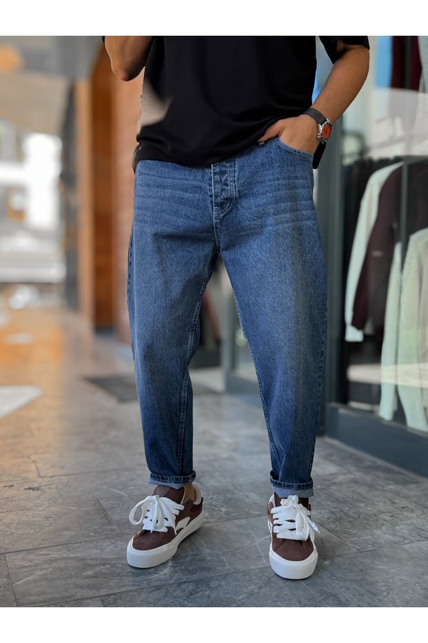 Blue-Washed Boyfriend Jeans WE-2908/2886