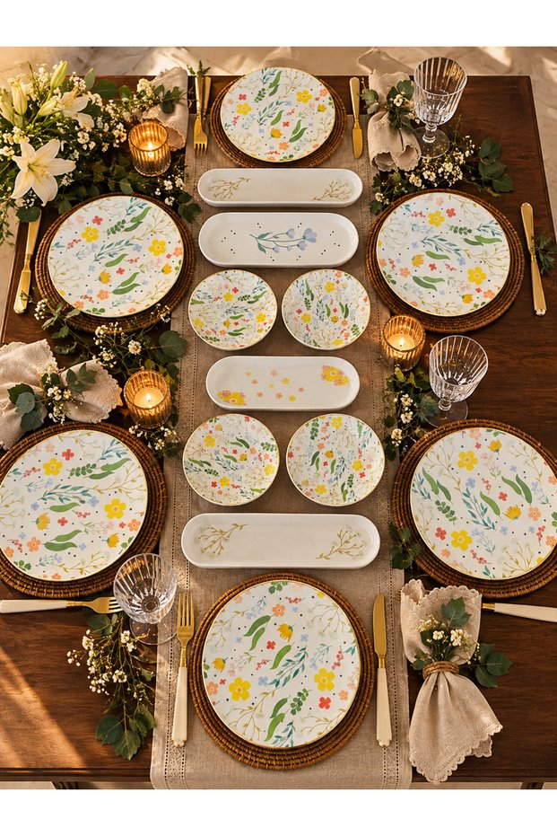 14 Pieces Luxury Breakfast Set for 6 People