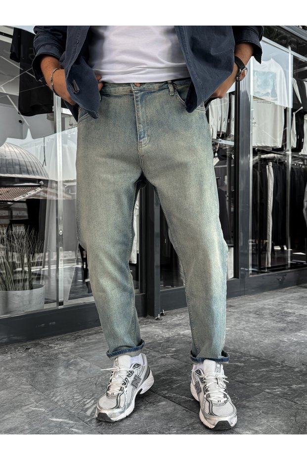 Light Blue Distressed Wash Boyfriend C-6468