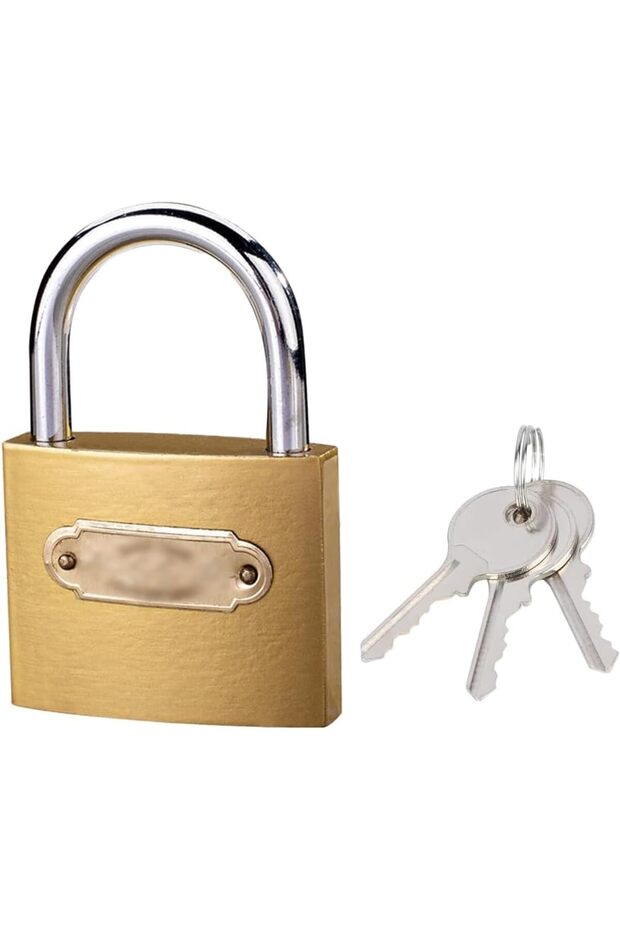 1 Pack Padlock Waterproof Solid Brass Lock 63MM - Padlock with Keys for Sheds | Storage Unit | Schoo