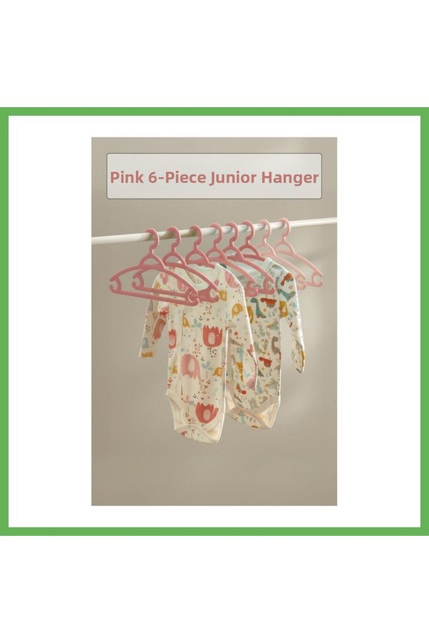 6-Piece Baby Hanger & Baby Closet Hanger Set, Pink GEN01