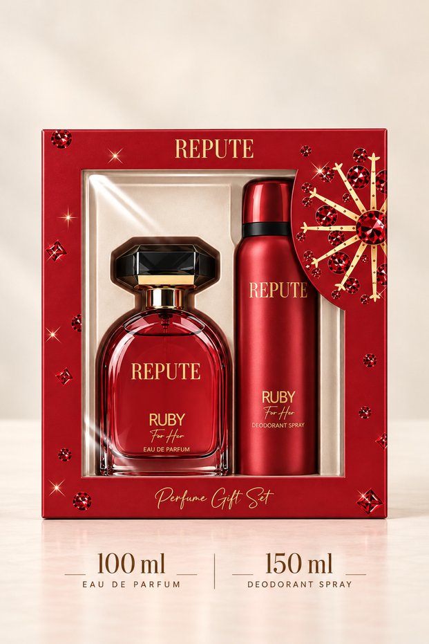 Kadın Parfüm & Deodorant Hediye Seti 100 ml edp +150 ml deodorant- Ruby