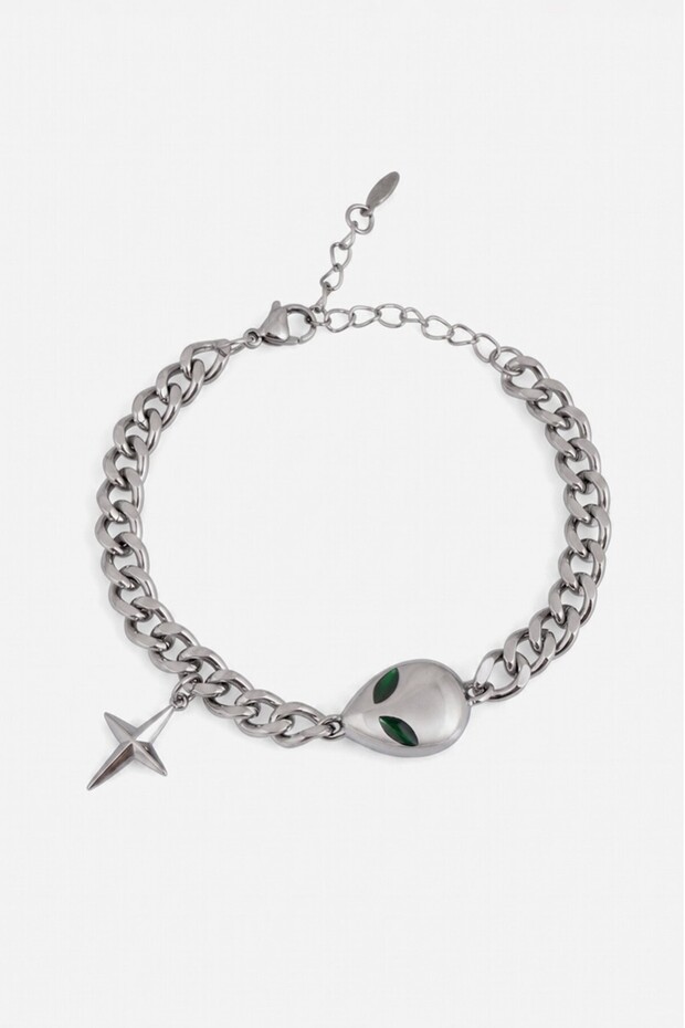 316L Steel Alien Men's Bracelet