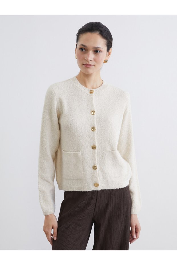 Zero Roba Collar Women's Knitwear Cardigan for Style Enthusiasts from Uzg Store