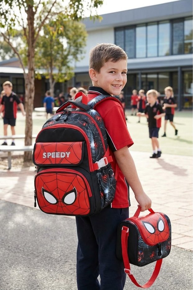 Giza Spider-Man Elementary School Bag Lunch Box 3-Piece Set