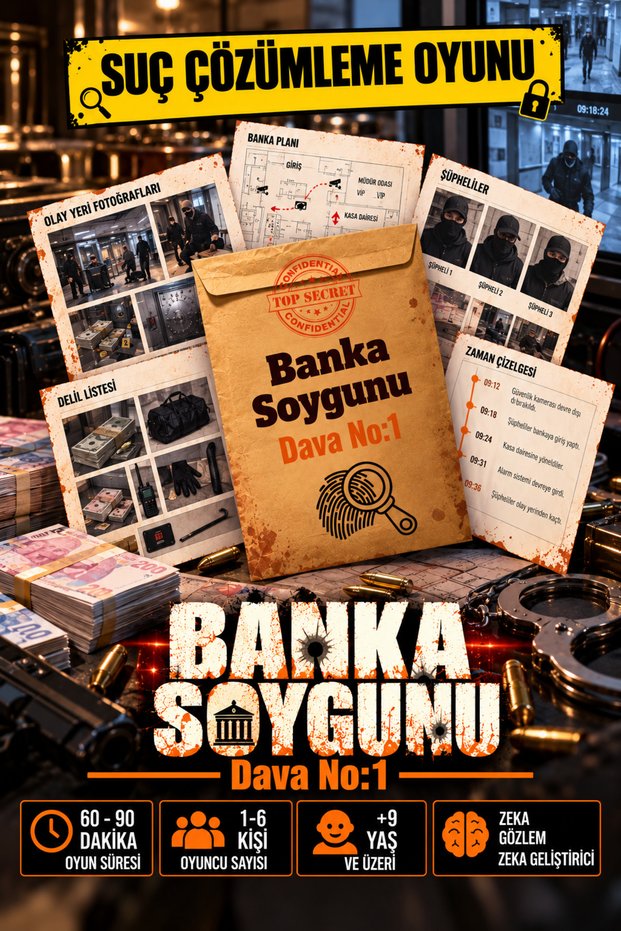 Bank Robbery, Mystery and Case Solving Theft Detective Game Crime Solving Mini Case Box Game