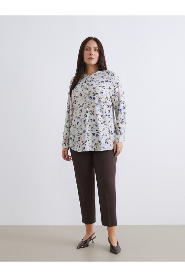LCWAIKIKI Classic Brown Standard Fit Cigarette Women's Pants, Featuring the ALITA CITY Touch