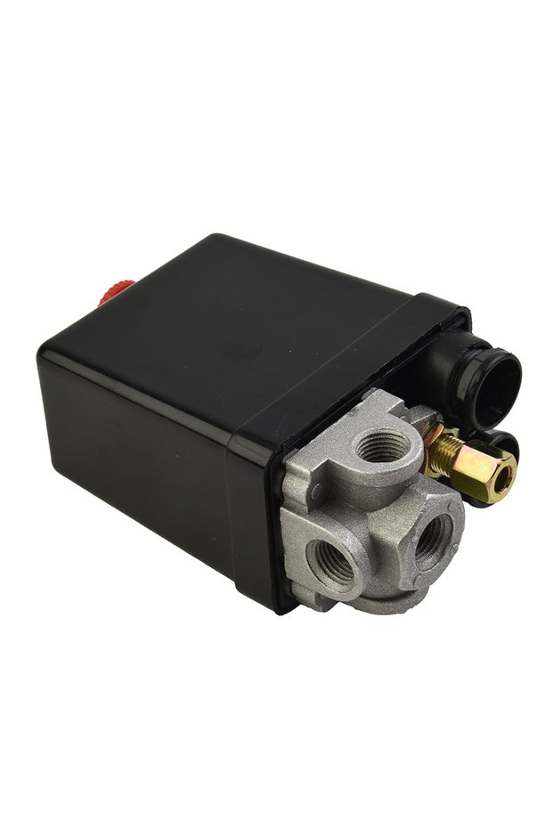 A Air Compressor Pressure Switch 4 Port 1 4 Control Valve Replacement Parts 90-120 PSI 240V Air Comp