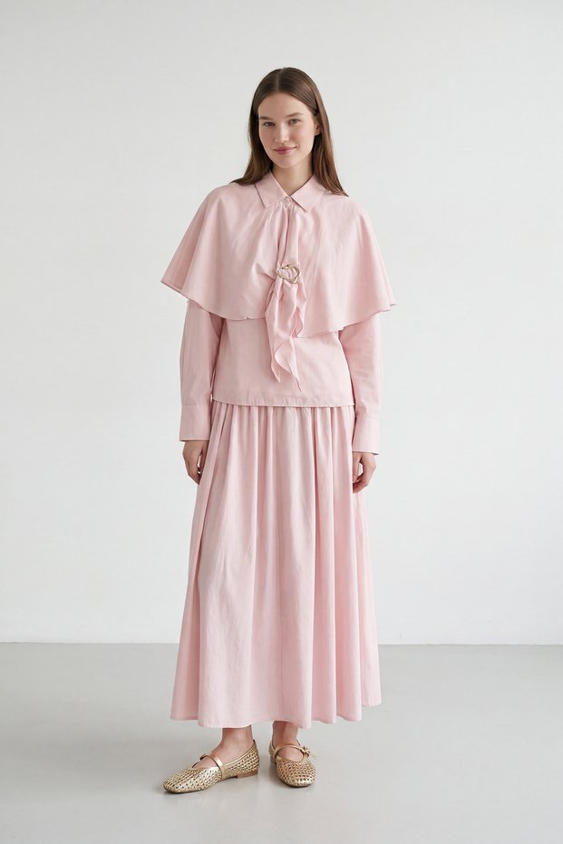 3-Piece Cape Set with Buckle Detail