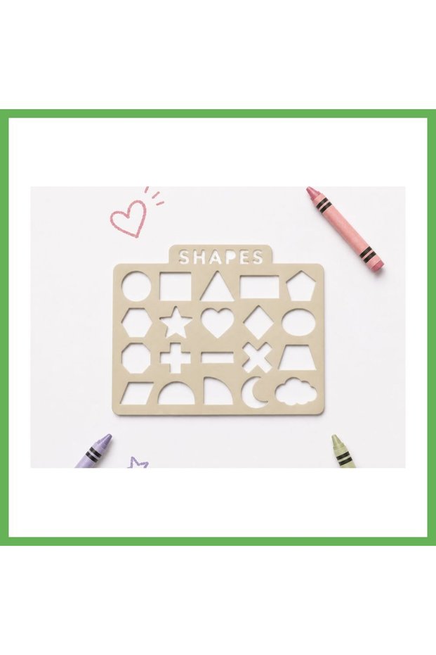 3D Printing Geometric Shapes Drawing Template - 20 Patterned Templates - Beige Gen01