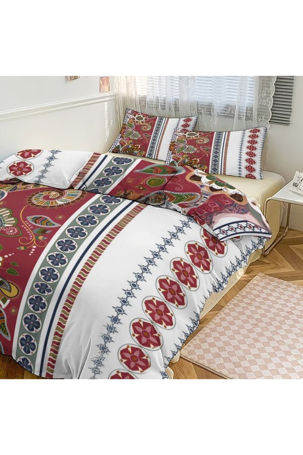 Boho Household Decor Bedding Set 3Pcs, Comfortable Night Bedding