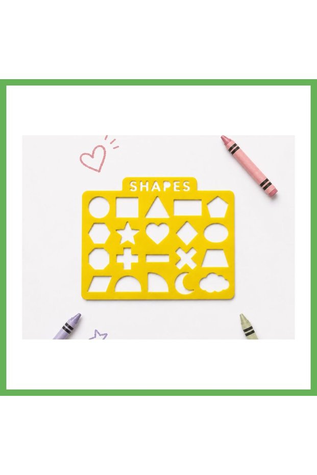 3D Printing Geometric Shapes Drawing Template - 20-Pattern Mold - Yellow GEN01