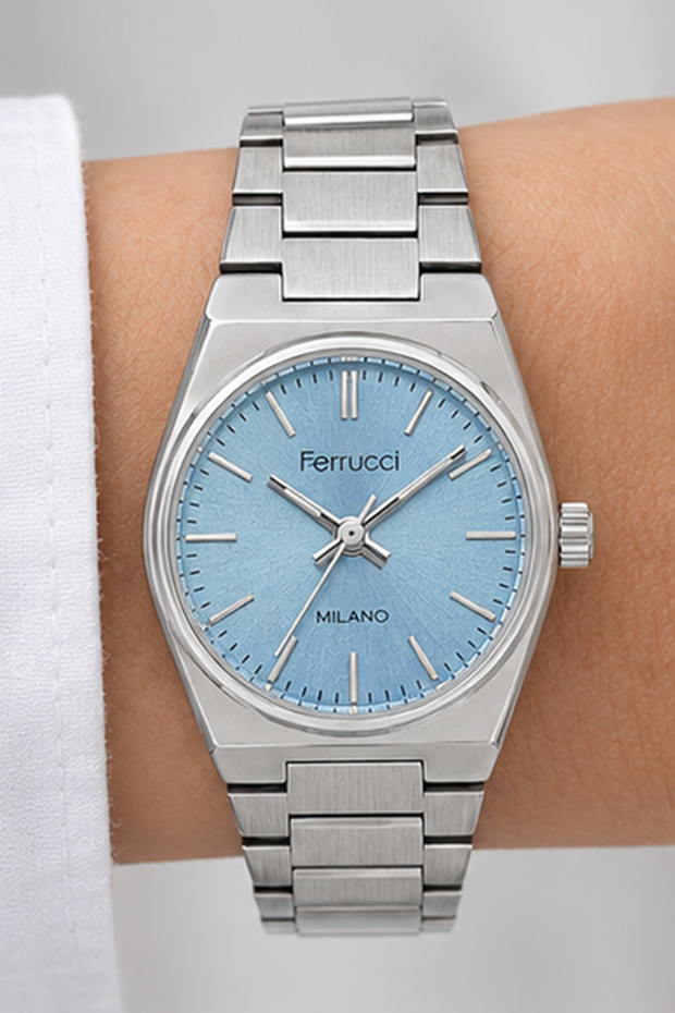 Round Super Metal Case, Mineral Flat Glass, 3 ATM Water Resistance, Stylish and Elegant Design