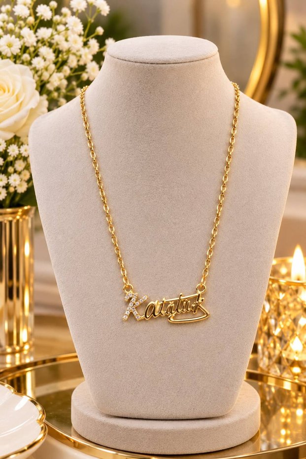 Steel Necklace Signed by K. Atatürk