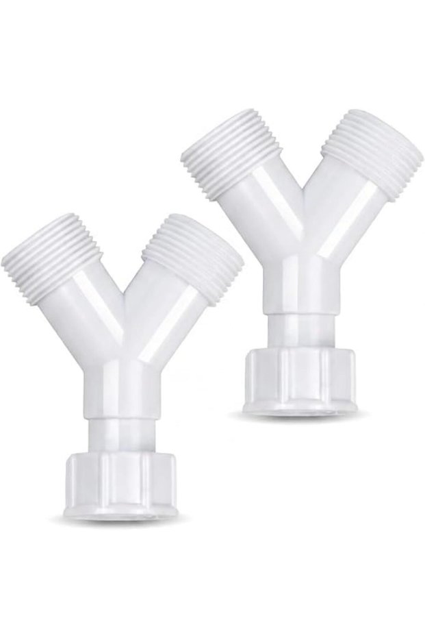 Soft Hose Connector 2-Pack for Kitchen Sink Drain, White