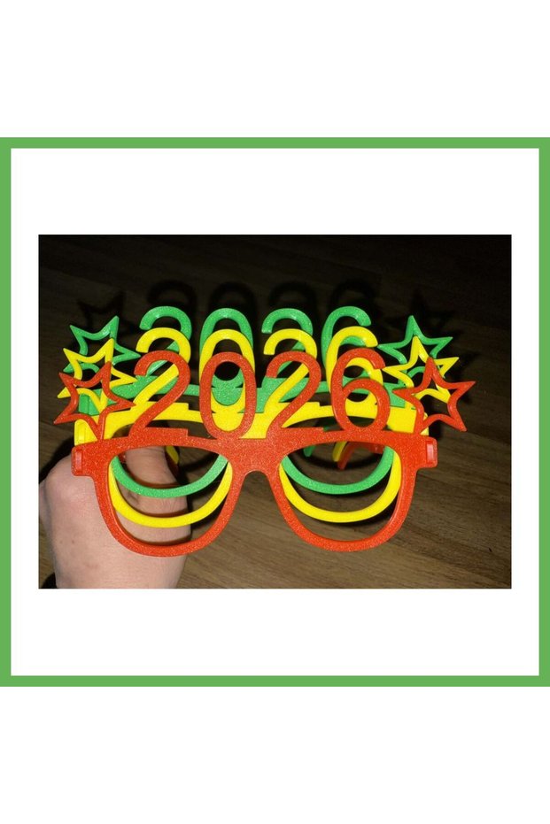 3D-Printed 2026 Happy New Year Party Glasses, New Year's Eve Party Glasses (Can Be Made in 2027, GEN01)