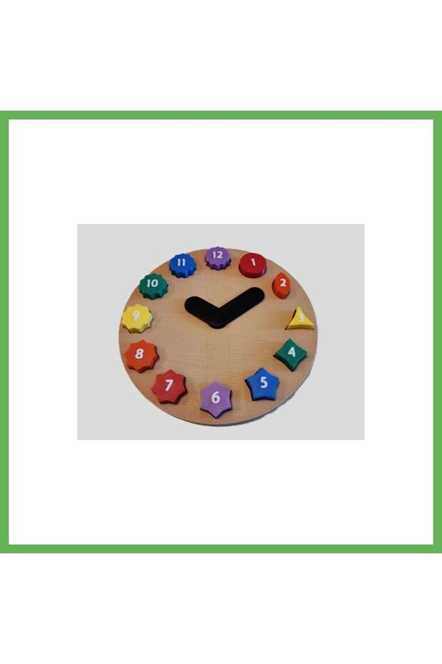 3D-Printed Shaped and Numbered Learning Clock - Educational Clock Toy GEN01