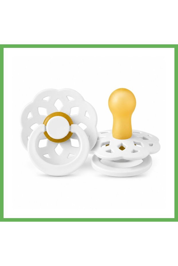 Boheme Rubber Pacifier 0–6 Months White—price per piece · Color: White GEN01